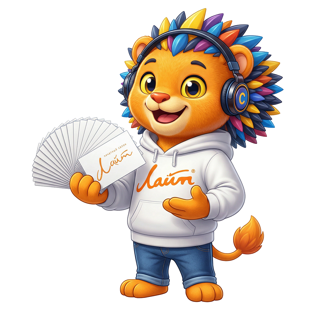 Фирменный маскот акции визиток