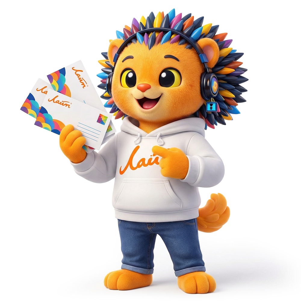 Фирменный маскот с конвертами